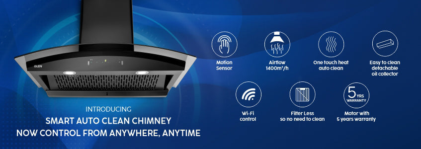 Introducing Glen SMART Wi-Fi Enabled Auto Clean Chimney