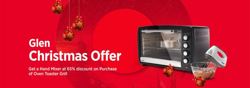 Get a Hand Mixer at 65% discount on Purchase of  GLEN Oven Toaster Grill