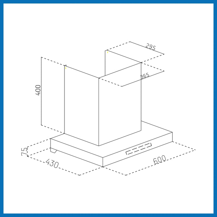 Auto Clean Chimney Filter-less with Heat Sensor, BLDC Motor 1600 m³/h - 60/76/90cm (CH6053HSRDCBAC)