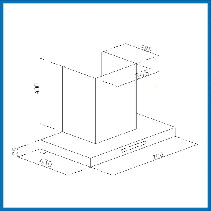 Auto Clean Chimney Filter-less with Heat Sensor, BLDC Motor 1600 m³/h - 60/76/90cm (CH6053HSRDCBAC)