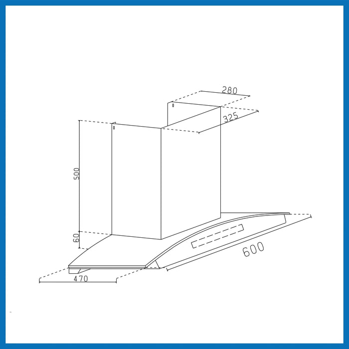 Auto Clean Glass Chimney Filter-less with Heat Sensor, BLDC Motor 1600 m³/h - 60/76/90cm (CH 6069 HSR DC AC)