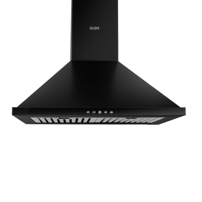 Electric Kitchen Chimney, Pyramid Shape Baffle filters 60cm 1250 m3/h - Black (6054 BL)