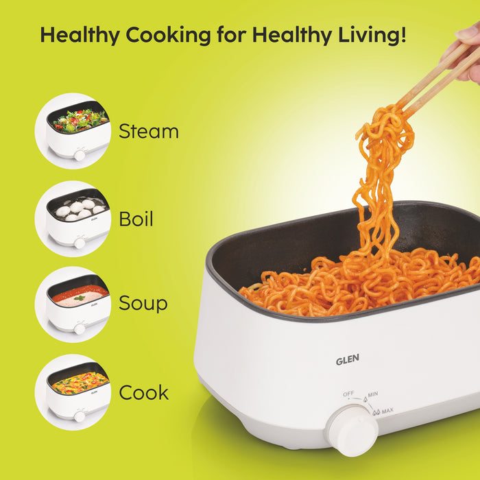 3 in 1 Multi Food Steamer - Steam, Cook & Boil, 2 Power Settings, 600W - (SA-3051MFS)