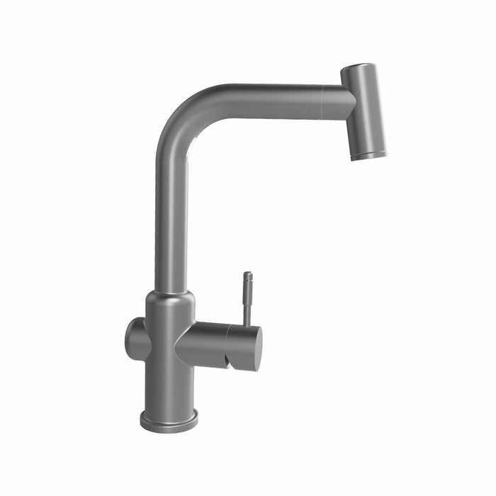 Stainless Steel 304 Pull Down Sprayer Kitchen Faucet with Hot and Cold Mixer - KF-102MSSPDS