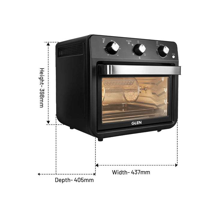 Air Fryer Oven 25 Litre Time and Temperature Control, 1800W - Black (3050 AFO)