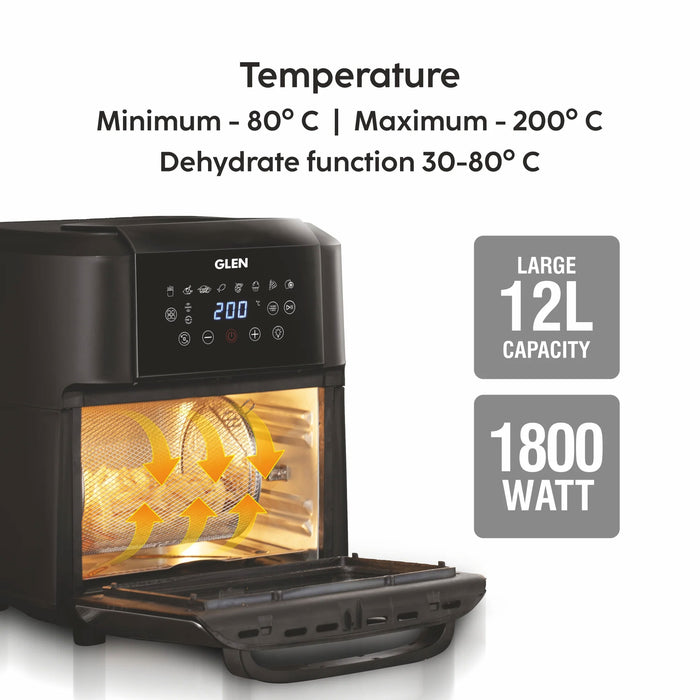 Digital Air Fryer, 12 Litre Capacity, 8 Pre Set Menu, Time and Temperature Control, 1800W - (SA 3040 DSS)