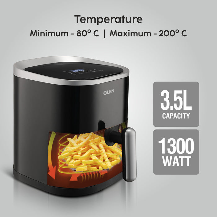 Digital Air Fryer, 3.5Ltr Capacity, 7 Pre Set Function, Time & Temperature Control, 1300W (3044DBL)