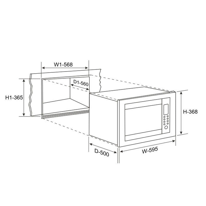 Built-In-Microwave with Touch Control Capacity 25 Ltr (MO-678)