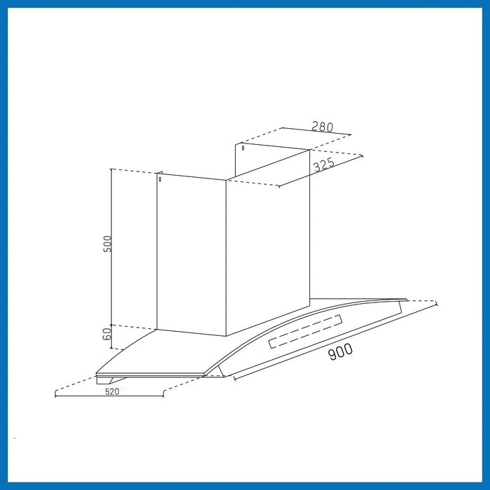 Auto Clean Glass Chimney Filter-less with Heat Sensor, BLDC Motor 1600 m³/h - 60/76/90cm (CH 6069 HSR DC AC)