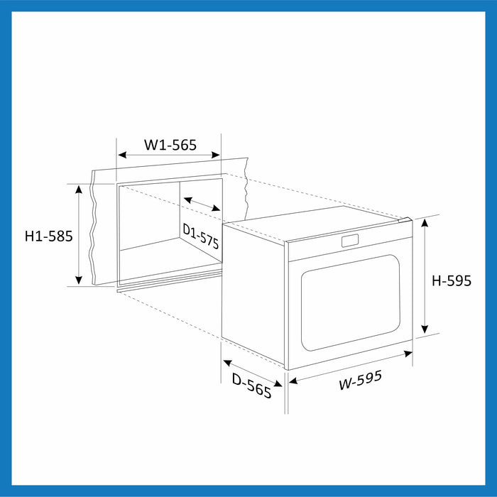 Built-In-Oven BO-651MRTBL + Built-in-Microwave 675 + Built In Hob Top BH1064ROHTDB + Auto Clean Chimney CH6058BLAC60