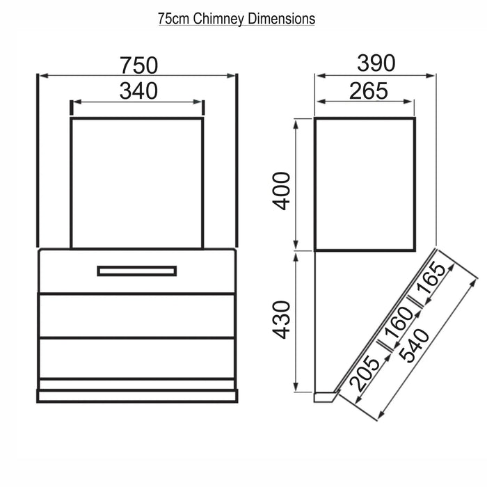 Auto Clean Glass Filterless Chimney with Inverter Technology, BLDC Motor 1400 m3/h - 60/75/90 cm (6073 AC)