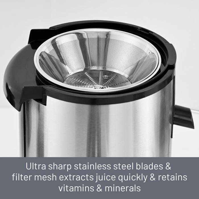 Centrifugal Juicer 800W, Full Apple Feeding Tube 600ml Juice Collector, Stainless Steel Filter (4019)