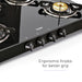 4 Burner Glass Gas Stove with High Flame Brass Burner