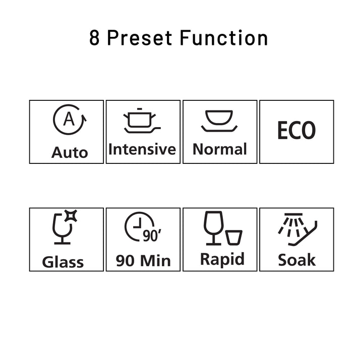 Built-in-Dishwasher 14 Place Setting SS Panel Electronic Controls (DW-7735M)