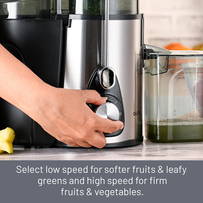 Centrifugal Juicer 800W, Full Apple Feeding Tube 600ml Juice Collector, Stainless Steel Filter (4019)