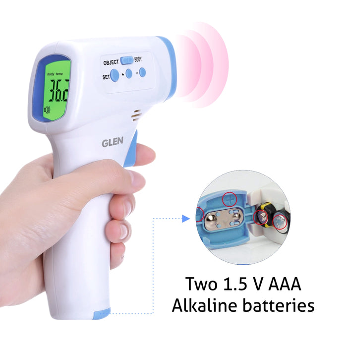 Non-Contact Digital Infrared Thermometer with Digital Display -Blue & White (6041)