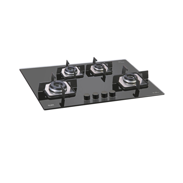 4 Burner Built-in Glass Gas Hob with Italian Double Ring Burner Auto Ignition (1074 SQ IN)
