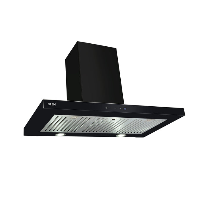 Electric Kitchen Chimney Touch Controls, T Shape Baffle filters 90cm 1250 m3/h -Black (6056 TS)