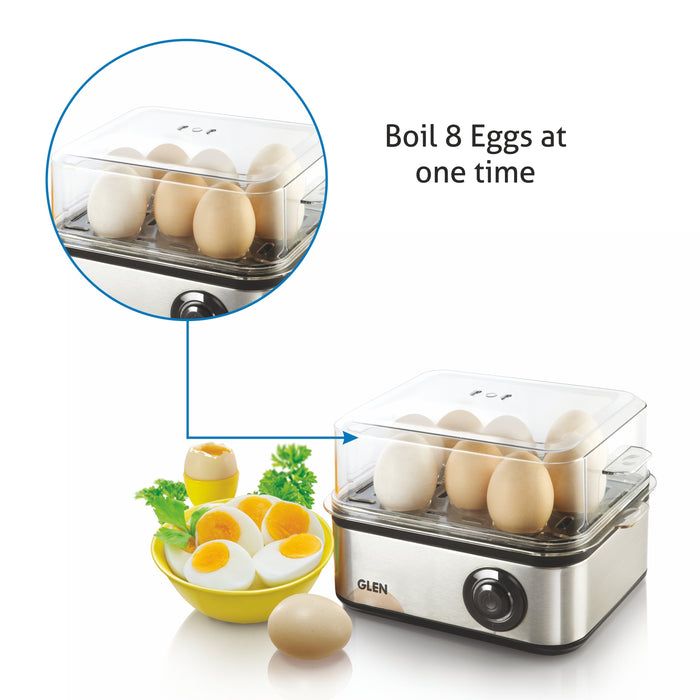 Egg Boiler Boils 8 Eggs, 4 Poaching Cups, Auto shut Off, 500W (3036EB8)