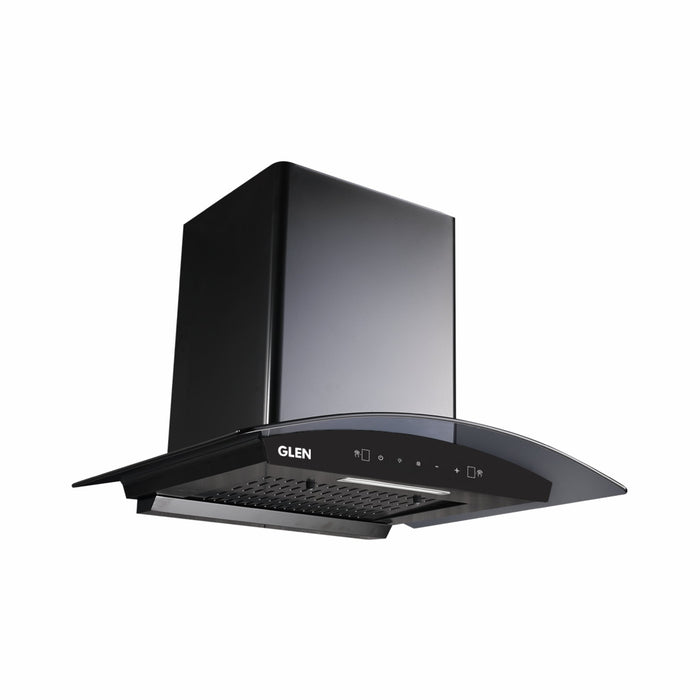Auto Clean Curved Glass Filterless Kitchen Chimney with Motion Sensor 60cm, 1200 m3/h (6060 BL AC)