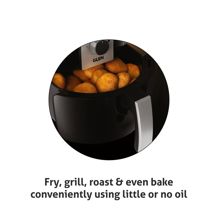 Electric Rapid Fryer 3.8 Litres, 1350W, Temperature Control, Removable Frying Basket - Black 3049