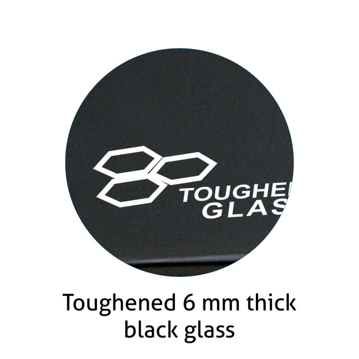 2 Burner  Glass Gas Stove with Brass Burner Black (1020 GT BB BL)