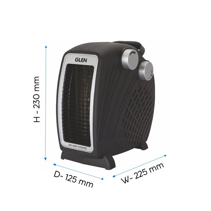 Electric Fan Room Heater with 2 Heat Settings - HA7020FHBlack