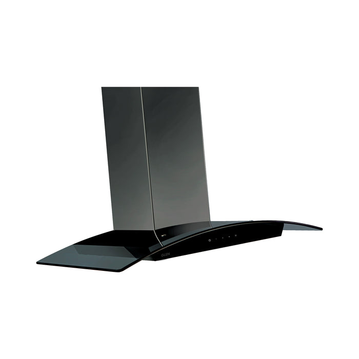 Kitchen Chimney Curved Glass with Touch Sensor Baffle filter 90cm 1250 m3/h - Black (6071 TS BL)
