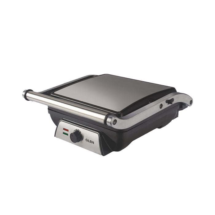 Electric Contact Grill & Sandwich Maker with 180-degree opening, Non-Stick Plates, 2000w - Silver (3031)