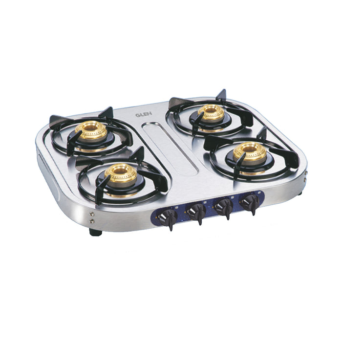 4 Burner  Stainless Steel Gas Stove with Brass Burner (1044 SS)