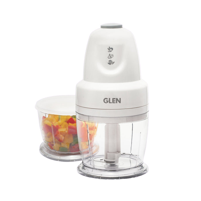 Electric Vegetable Chopper, Whisking Disc Chops Nuts with Extra 0.4 Litres Bowl, 250W - White (4043 Plus)