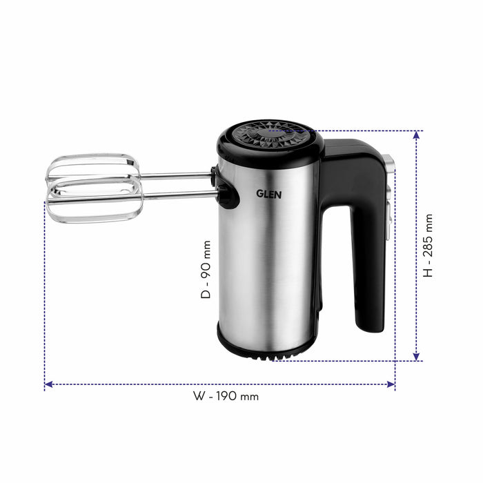 Electric Hand Mixer 200 W 2 Beaters with 5 Speed Settings  - Black and Grey (4058)