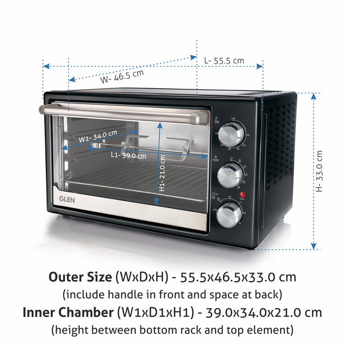 Oven Toaster Griller (OTG) -42 Litres,  Motorized Rotisserie, Convection Fan, 2000W - Black (5042BLRC)