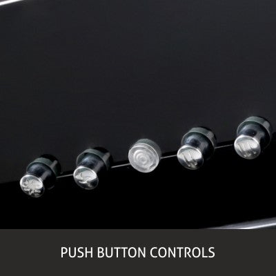 Kitchen Chimney Curved Glass Push Buttons Baffle filter 60cm 1000 m3/h -Black (6071 BL)